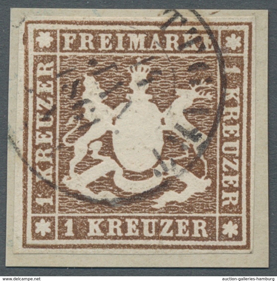 Württemberg - Marken Und Briefe: 1859, Ziffernausgabe 1 Kreuzer Farbfrisch Und Allseits Vollrandig A - Other & Unclassified