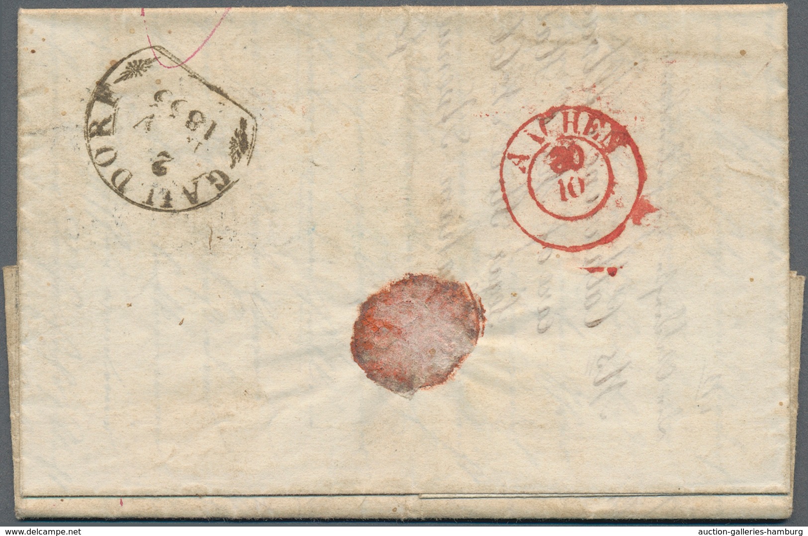 Württemberg - Besonderheiten: 1855, "incoming Mail" Als Kompletter Faltbrief Von WILLIAMSBURGH/N.Y. - Autres & Non Classés