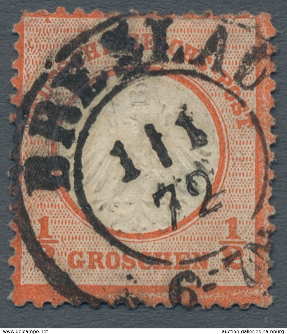 Deutsches Reich - Brustschild: 1872, "½ Gr. Kleiner Schild", Farbfrischer Wert Mit Normalzähnung Und - Nuevos