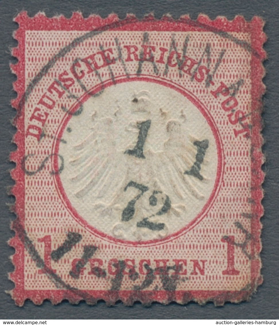 Deutsches Reich - Brustschild: 1872, "1 Gr. Kleiner Schild", Farbfrischer Wert Mit Zentralem Ersttag - Nuevos
