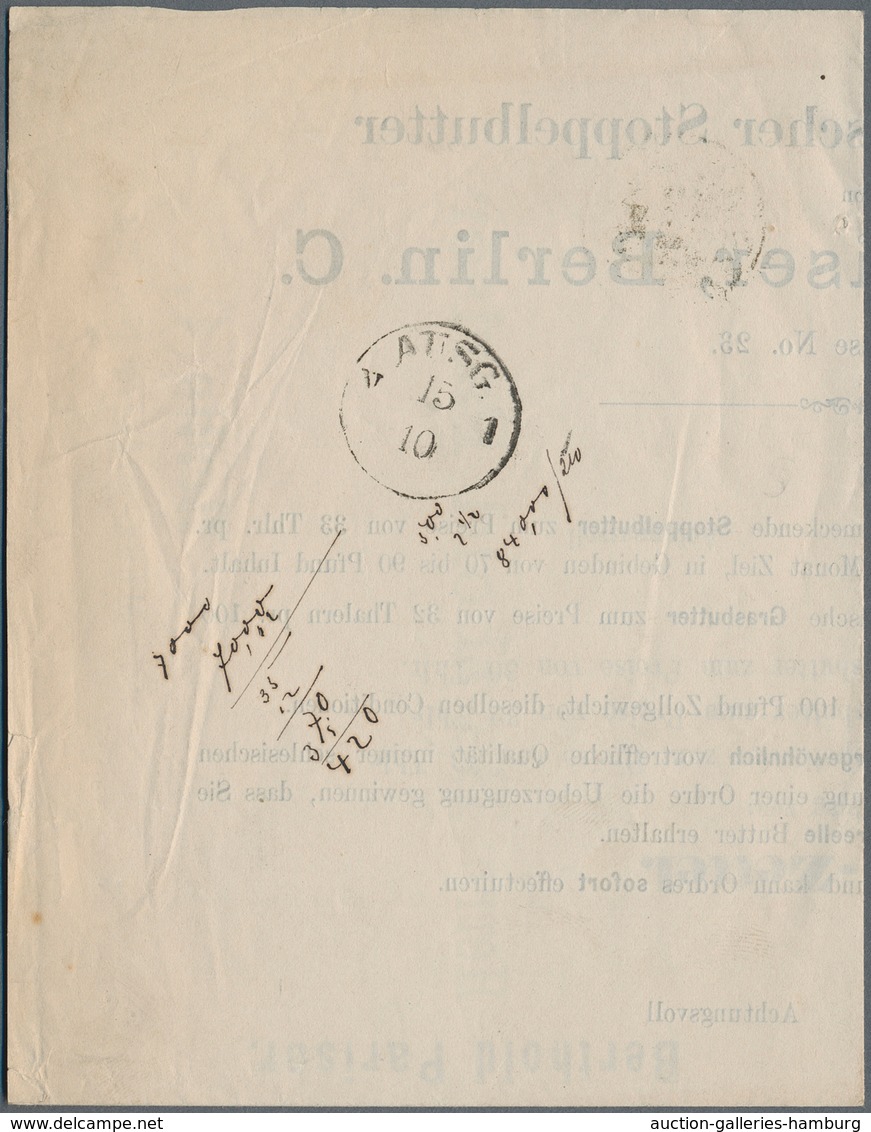 Deutsches Reich - Brustschild: 1874, 1/3 Groschen Großer Schild Dunkelgrün Auf Drucksache Ab "BERLIN - Nuevos