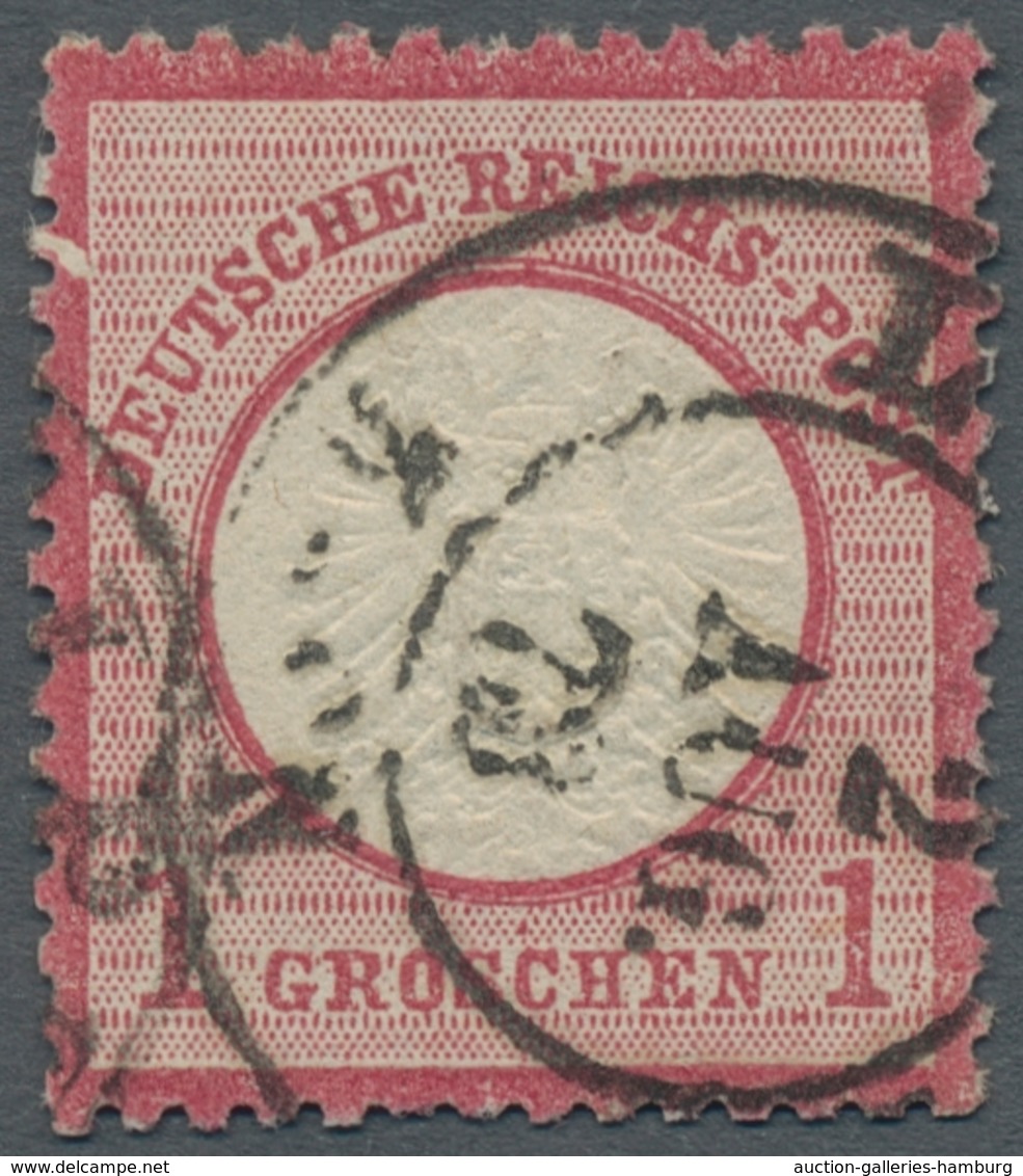 Deutsches Reich - Brustschild: 1872, "1 Gr. Großer Schild Mit PLF IV", Farbfrischer Wert Mit Sehr Gu - Neufs