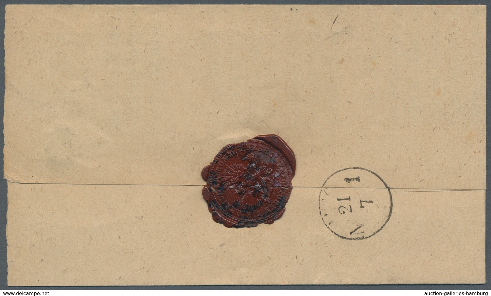 Deutsches Reich - Brustschild: 1873, Großer Brustschild 1 Und 2 Groschen Auf Taufrischem Paketbeglei - Neufs