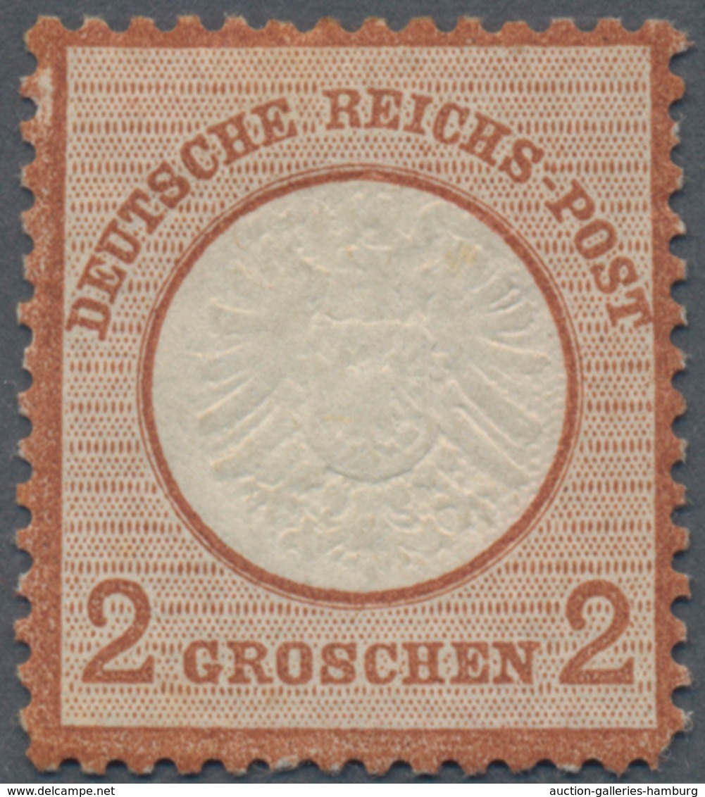 Deutsches Reich - Brustschild: 1872, Großer Schild 2 Groschen PROBEDRUCK In ROTBRAUN Statt Blau, Fot - Ongebruikt