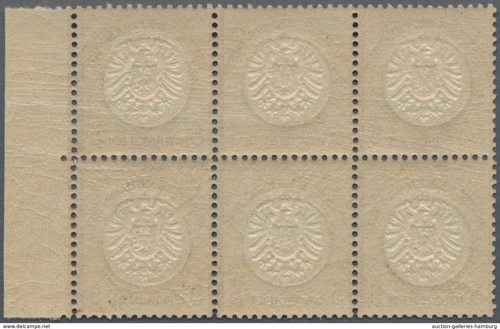 Deutsches Reich - Brustschild: 1872, 5 Gr. Großer Schild Im Perfekten Luxusrand-6er Block, Auch Im R - Ungebraucht