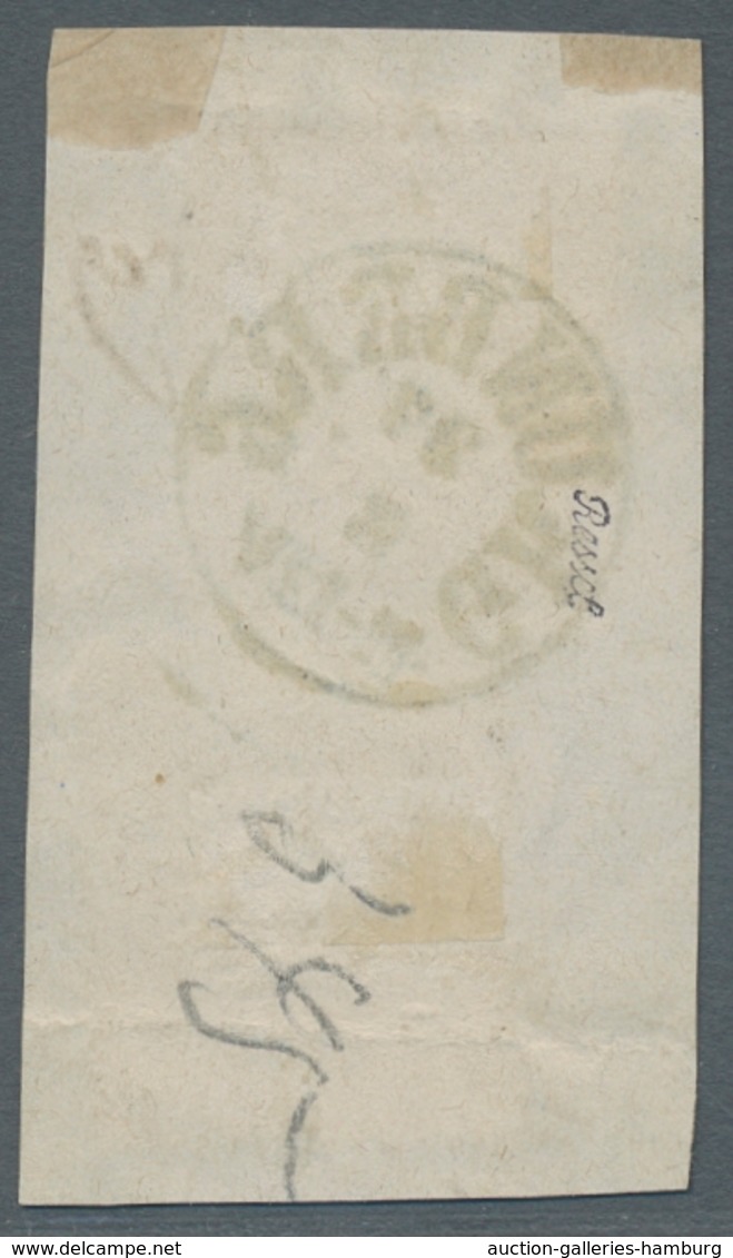 Deutsches Reich - Brustschild: 1873, Großer Brustschild 1 Und 9 Kreuzer Auf Briefstück Mit Seltener - Ungebraucht