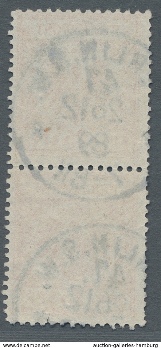 Deutsches Reich - Krone / Adler: 1889, Krone/Adler 25 Pfennig Orangegelb Nr. 49 A, Senkrechtes Paar - Lettres & Documents