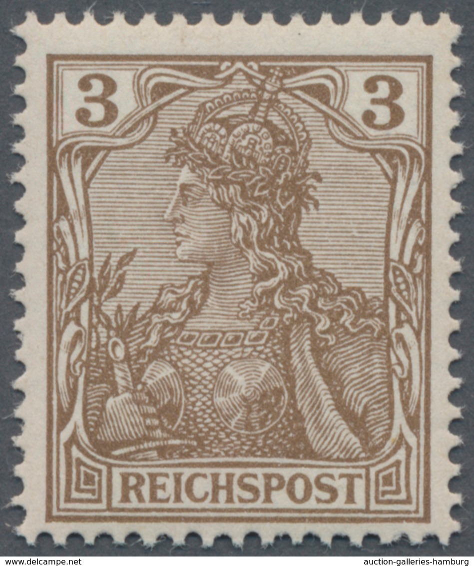 Deutsches Reich - Germania: 1900, 3 Pfg. Dunkelorangebraun, Postfrisches Luxusstück (Mi. 440.-Euro) - Sonstige & Ohne Zuordnung