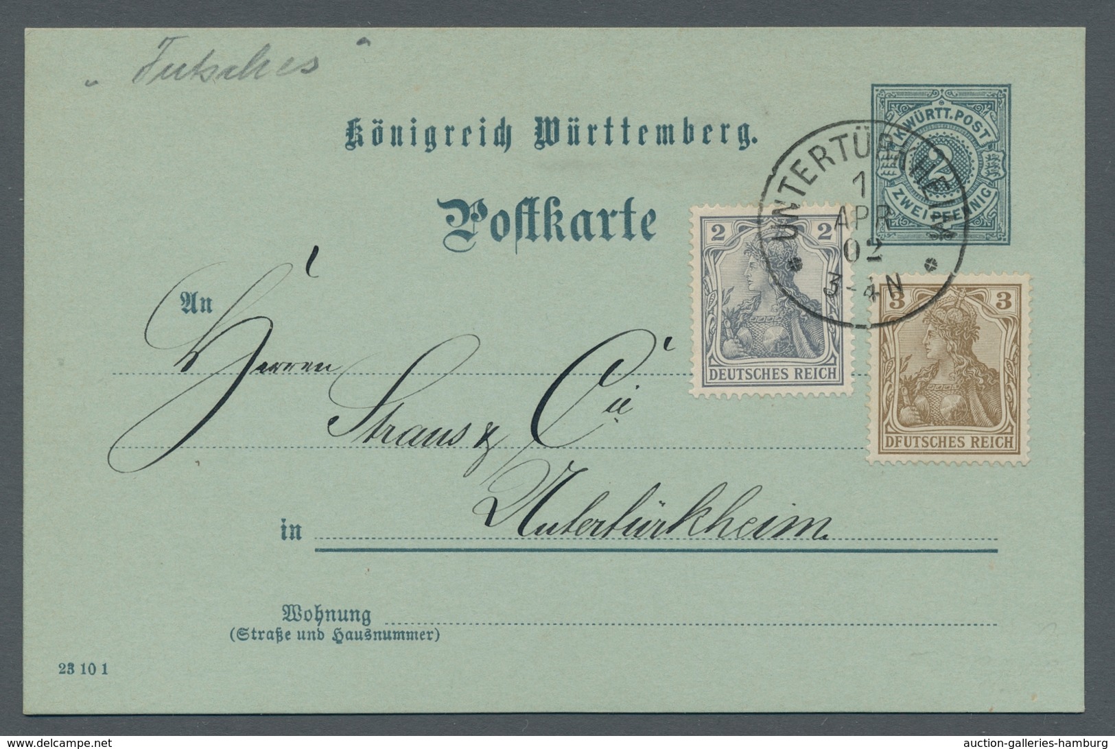 Deutsches Reich - Germania: 1902, "Germania Ohne Wasserzeichen", Kleine Zusammenstellung Ersttagsbri - Otros & Sin Clasificación