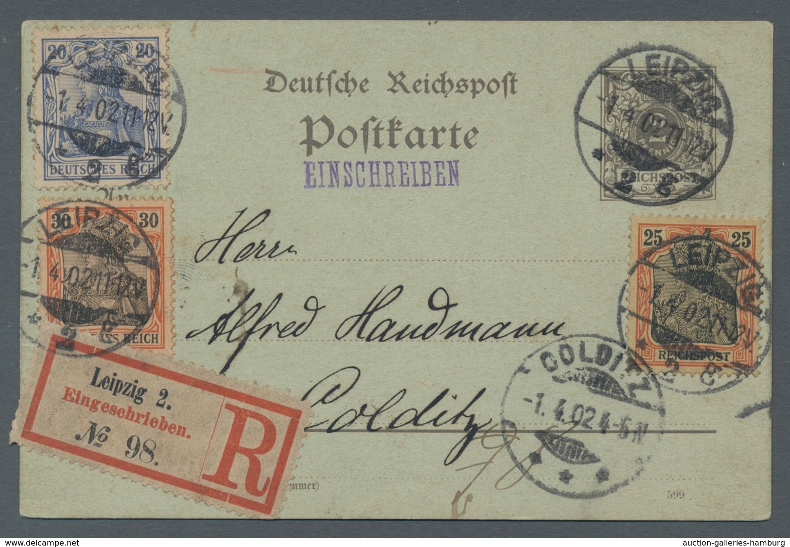 Deutsches Reich - Germania: 1902, "2 Bis 30 Pfg. Germania Ohne Wasserzeichen", Je Mit Sauberem Erstt - Other & Unclassified