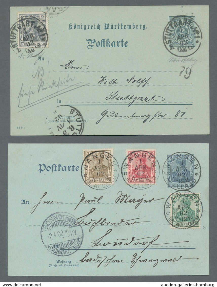 Deutsches Reich - Germania: 1902, "2 Bis 30 Pfg. Germania Ohne Wasserzeichen", Je Mit Sauberem Erstt - Other & Unclassified