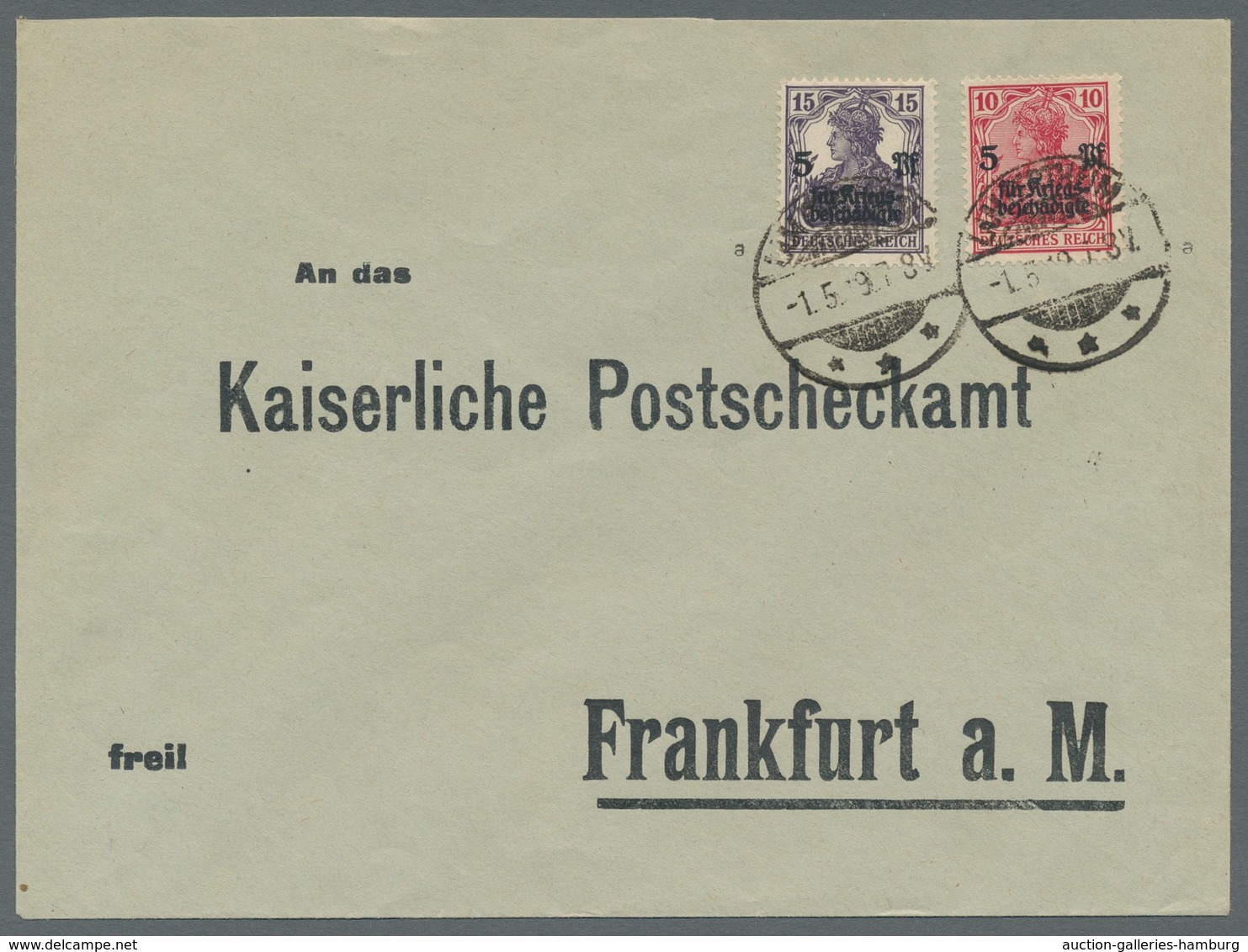 Deutsches Reich - Inflation: 1919, "Kriegbeschädigtenhilfe" Komplett Auf Portorichtigem FDC LAMPERTH - Lettres & Documents