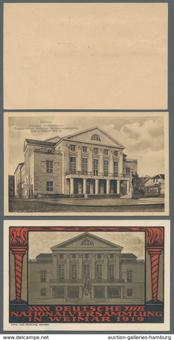 Deutsches Reich - Inflation: 1919, "10 Bis 25 Pfg. Nationalversammlung", Kleine Zusammenstellung Von - Cartas & Documentos