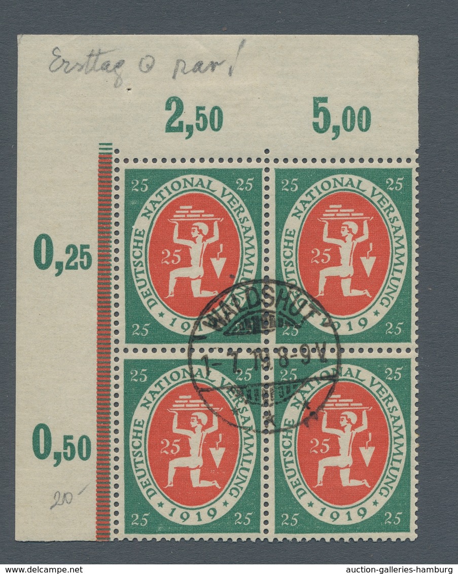 Deutsches Reich - Inflation: 1919, "10 bis 25 Pfg. Nationalversammlung", kleine Zusammenstellung von