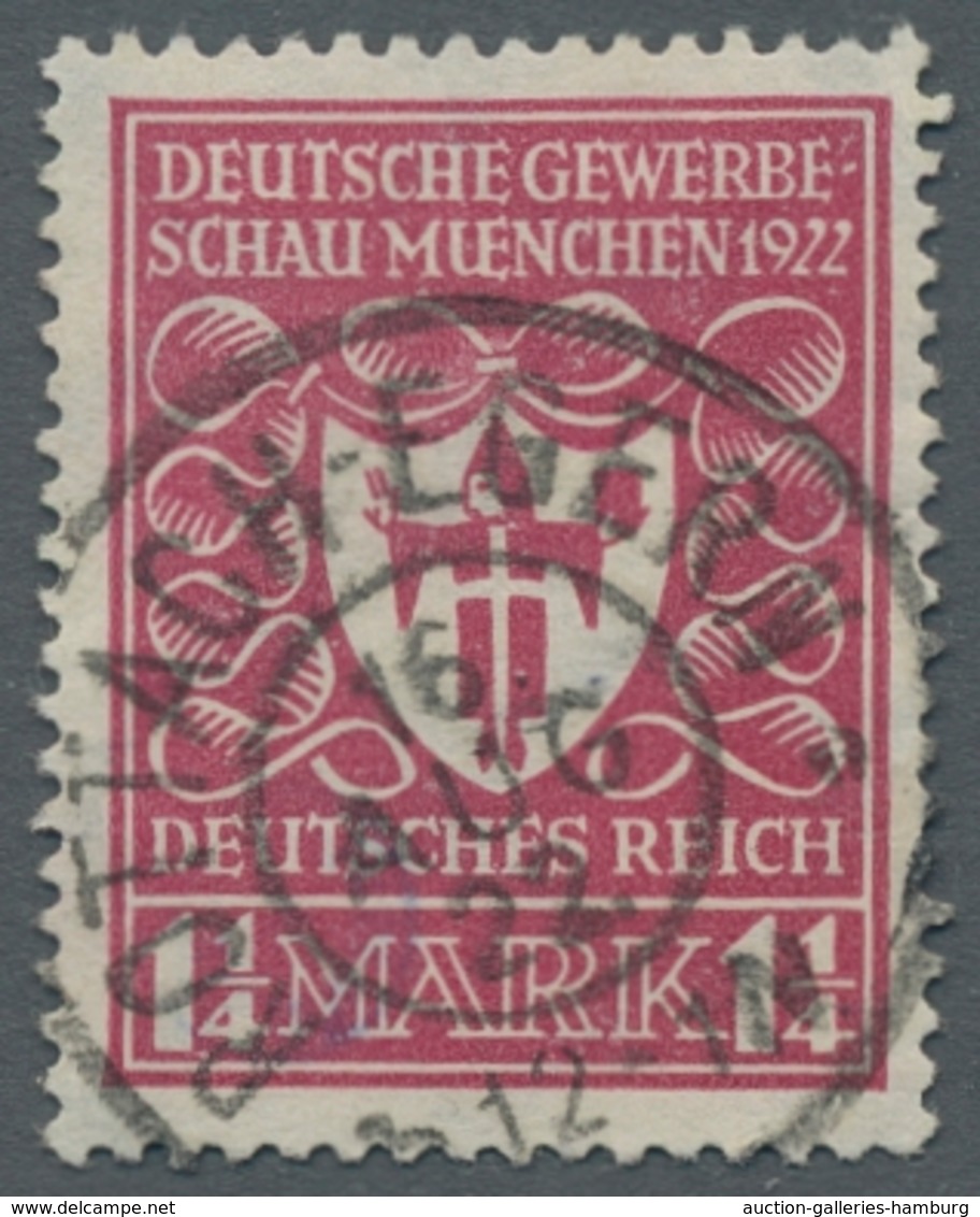 Deutsches Reich - Inflation: 1922, Gewerbeausstellung, Der Komplette Satz In Allen Farben Gestempelt - Lettres & Documents