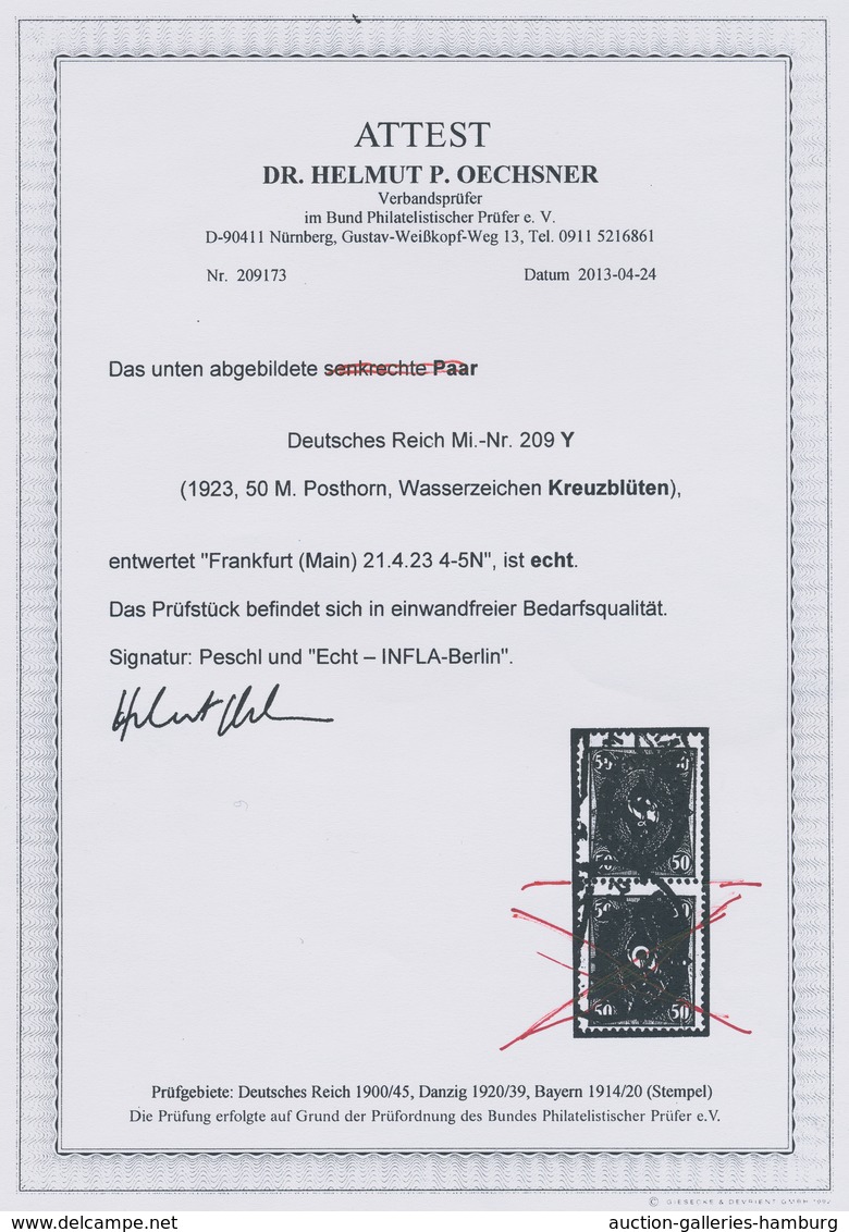 Deutsches Reich - Inflation: 1922, 50 M. Posthorn Mit Vierpass-Wasserzeichen, Sauber Zeitgerecht Ent - Briefe U. Dokumente