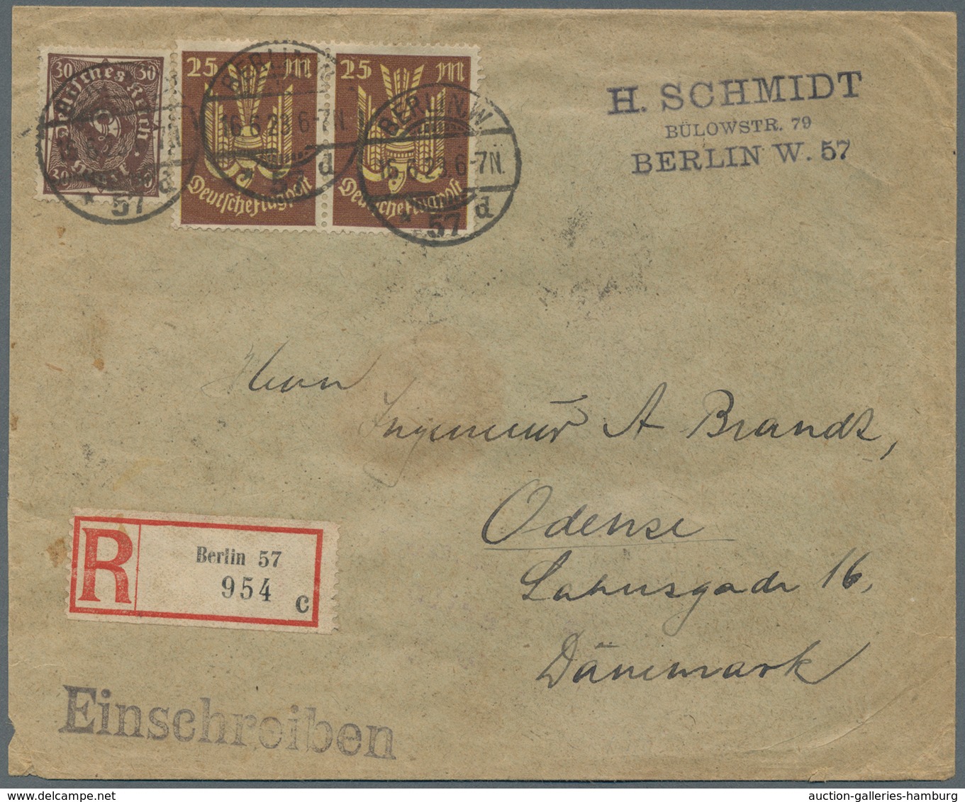 Deutsches Reich - Inflation: 1922, Posthörnchen 30 Mark Braun, 16 Werte Vorder- Und Rückseitig In Mi - Lettres & Documents