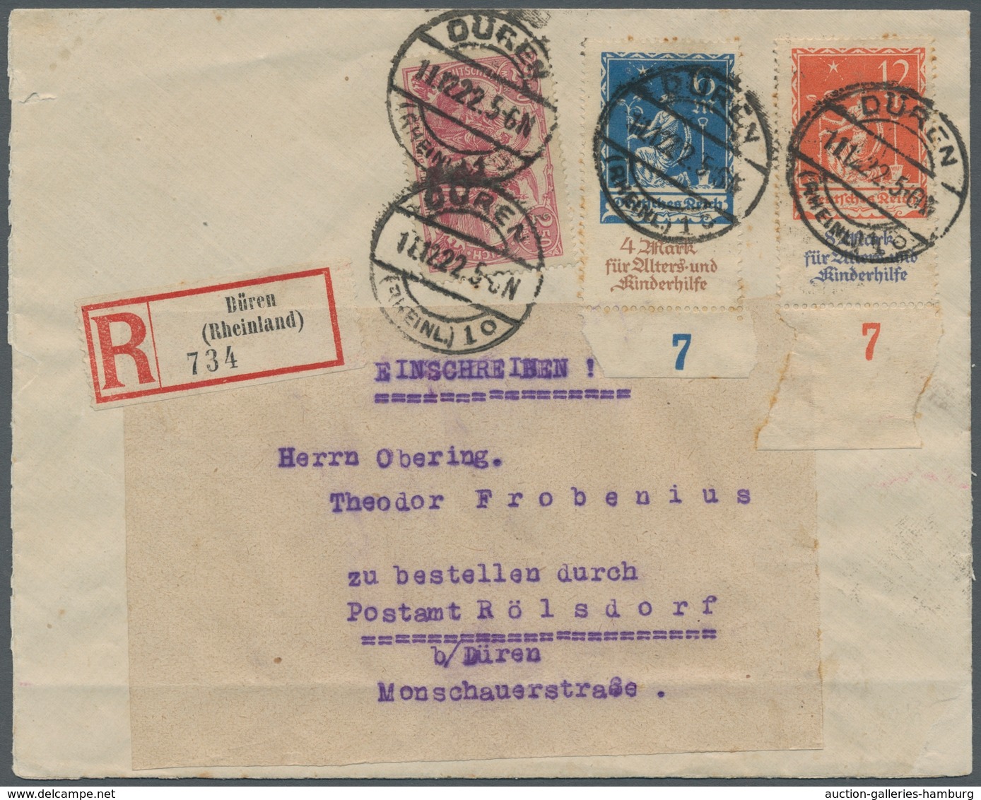 Deutsches Reich - Inflation: 1922, Altershilfe Mit Ersttagstpl. Vom 11.12.22 In Mif. Mit Nr.115 Auf - Covers & Documents