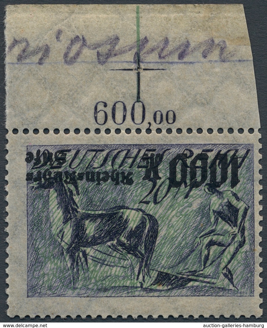 Deutsches Reich - Inflation: 1923, 1000 M Rhein=Ruhr=Hilfe Mit Kopfstehendem Aufdruck, Postfrisch Mi - Briefe U. Dokumente