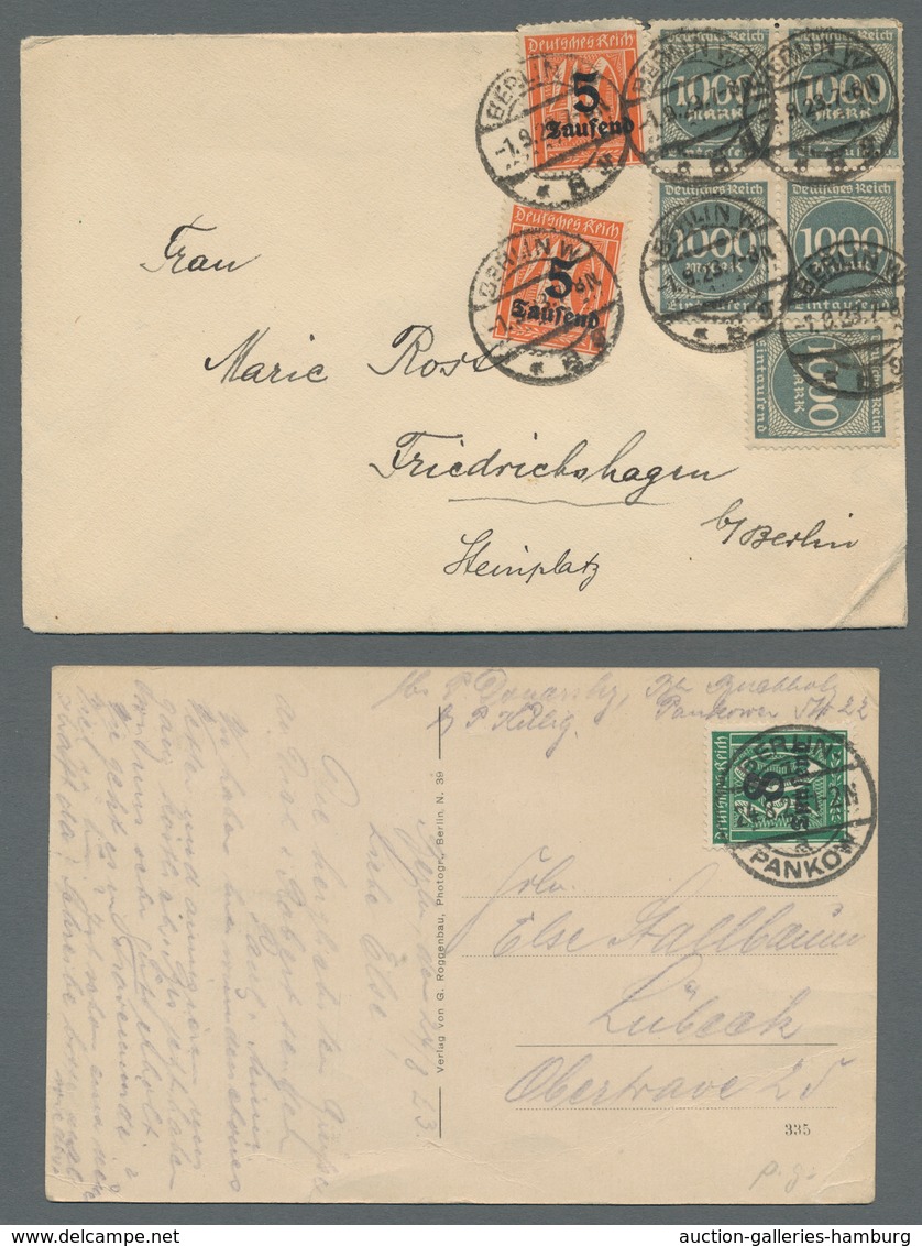 Deutsches Reich - Inflation: 1923, "Aufdruckwerte", Insgesamt Zwölf Verschiedene Ersttagsbriefe Bzw. - Lettres & Documents