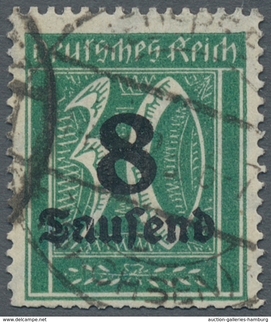 Deutsches Reich - Inflation: 1923, 8 Tsd. Auf 30 Pfg Mit Wasserzeichen Waffeln, Zeitgerecht Gestempe - Brieven En Documenten