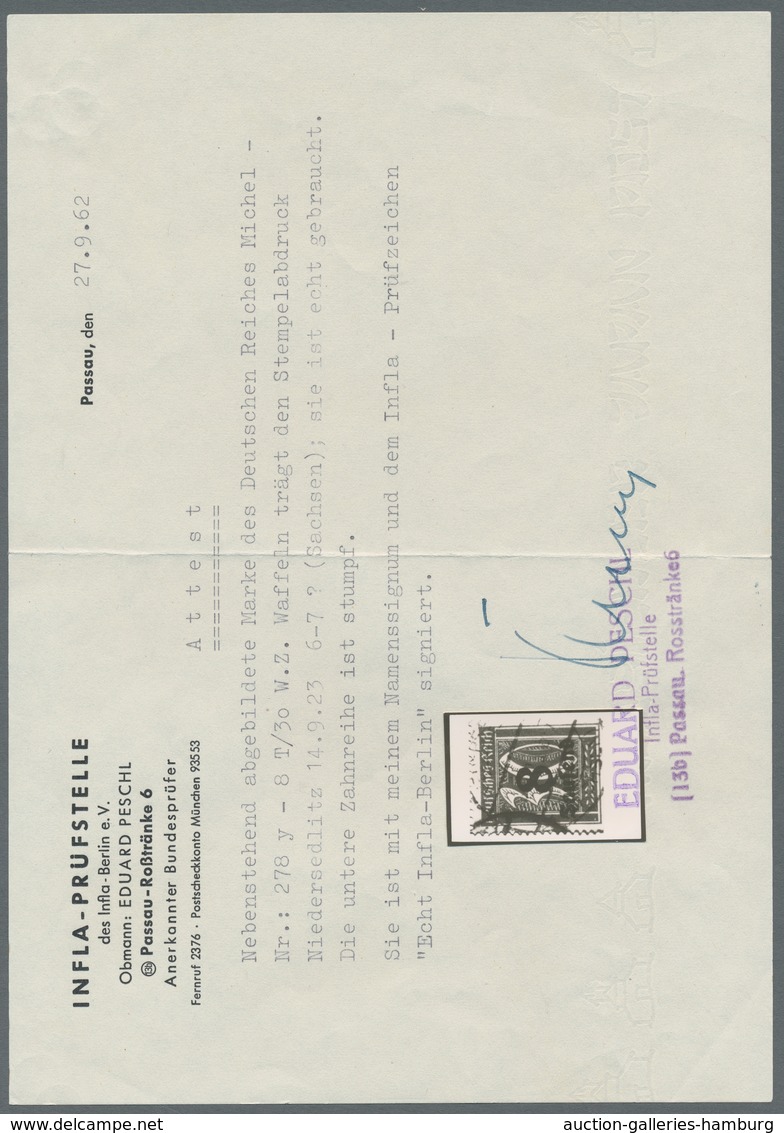 Deutsches Reich - Inflation: 1923, 8 Tsd. Auf 30 Pfg Mit Wasserzeichen Waffeln, Zeitgerecht Gestempe - Lettres & Documents