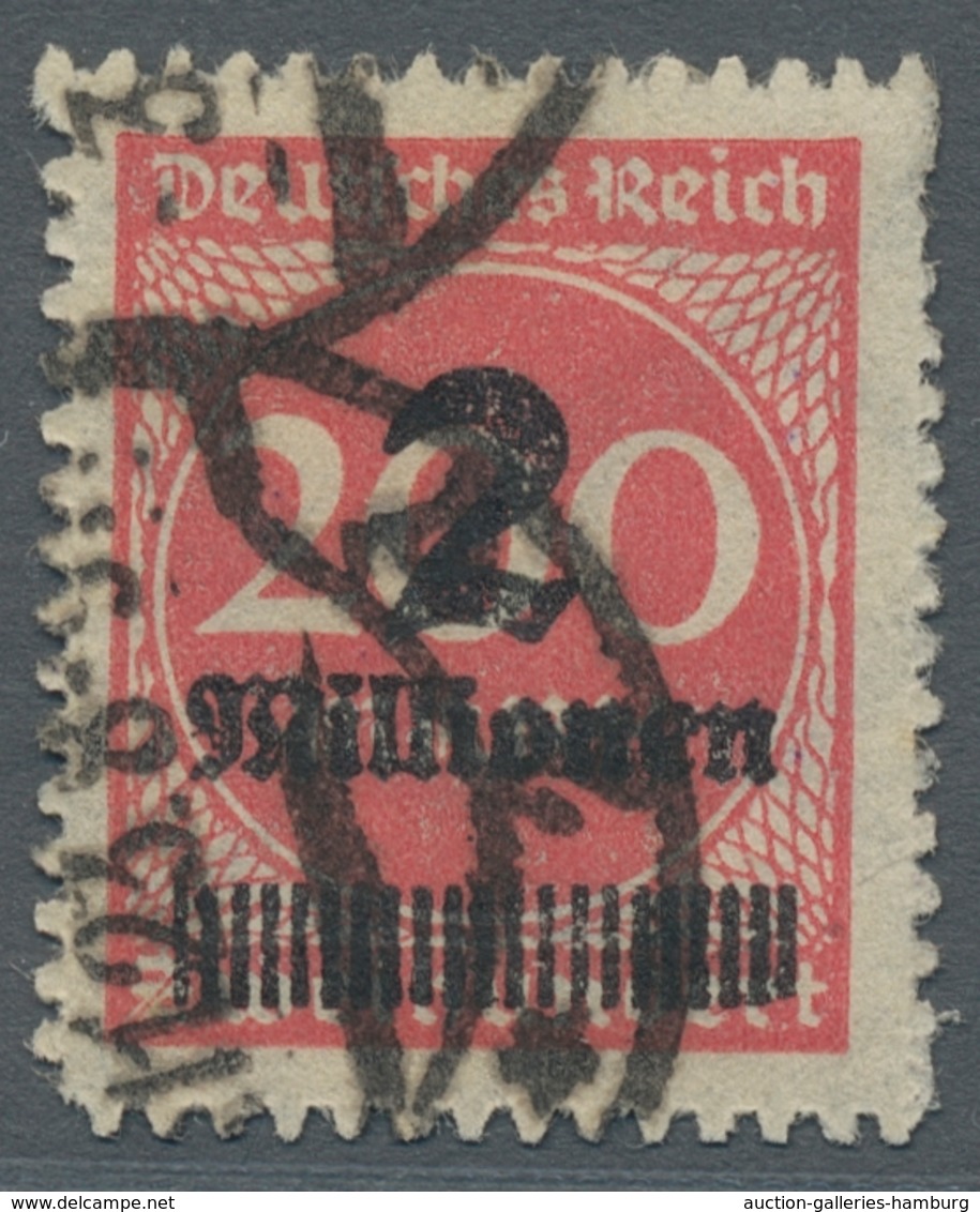 Deutsches Reich - Inflation: 1923, Aufdruckausgabe 2 Millionen Auf 200 Mark Durchstochen, Echt Geste - Cartas & Documentos