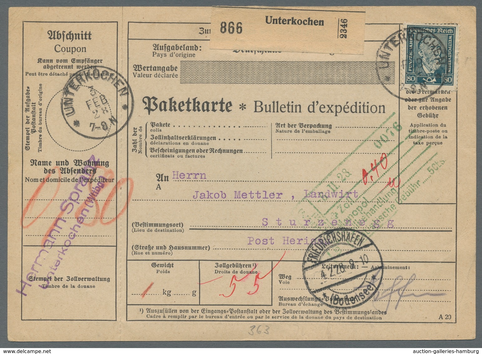 Deutsches Reich - Weimar: 1924, "Stephan/50 Jahre UPU", Hübsche Zusammenstellung Von Fünf Frankierte - Unused Stamps