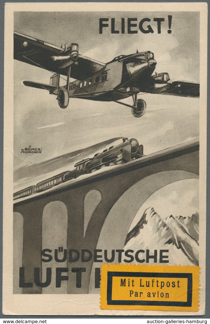 Deutsches Reich - Weimar: 1926-1932, Partie von 6 Luftpostbelegen, davon 4 mit verschiedenen Luftpos