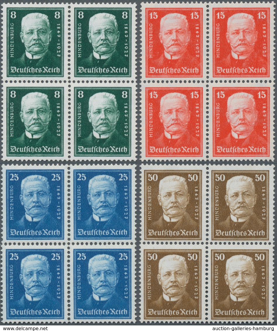 Deutsches Reich - Weimar: 1927, Deutsche Nothilfe: 80. Geburtstag Von Paul Von Hindenburg, Ungefalte - Unused Stamps