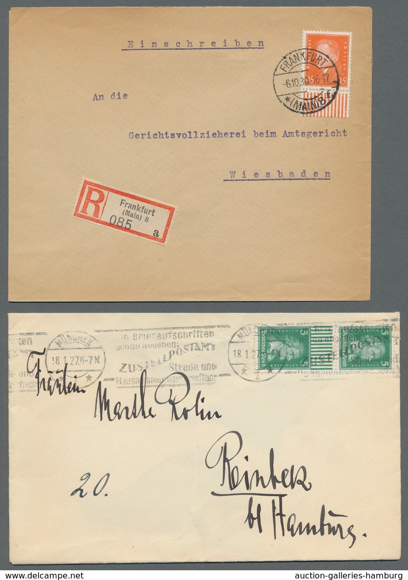 Deutsches Reich - Weimar: 1928, "Reichpräsidenten I", Fünf Frankierte Bedarfsbelege Mit OR-Werten, D - Unused Stamps