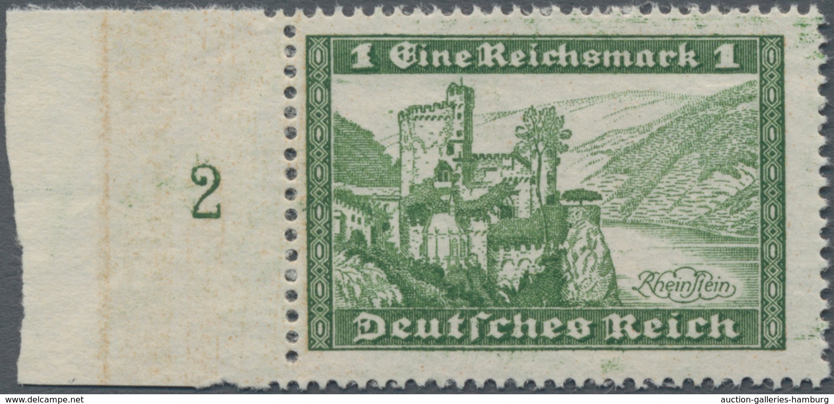 Deutsches Reich - Weimar: 1 RM "Burg Rheinstein" Mit Neuer Wertbezeichnung "Reichsmark", Ungebraucht - Unused Stamps