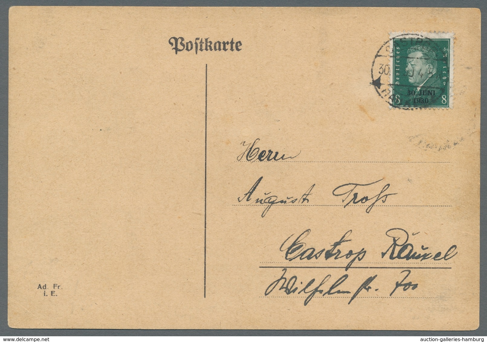 Deutsches Reich - Weimar: 1930, "Abzug Aus Dem Rheinland", Drei Belege Je Mit Ersttagsstempel, EF Au - Nuevos