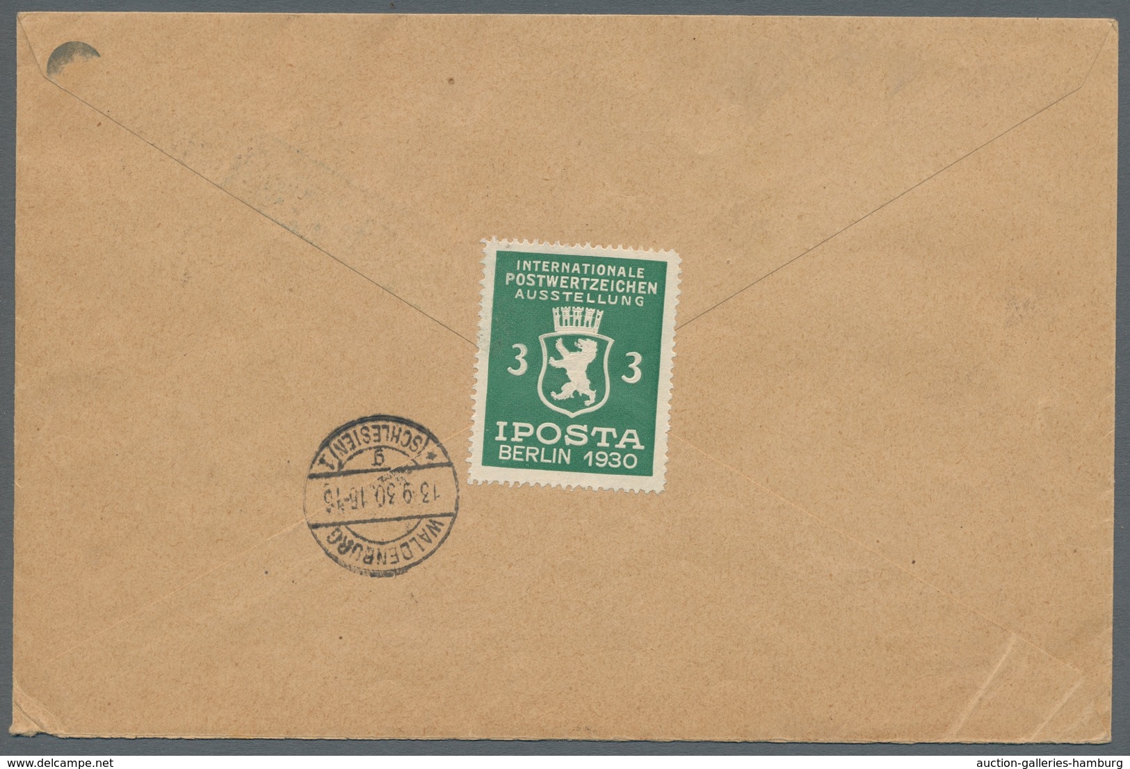 Deutsches Reich - Weimar: 1930, "Herzstück Aus IPOSTA"-Block Mit Zusatzfrankatur Auf Eil-R-Brief Mit - Unused Stamps