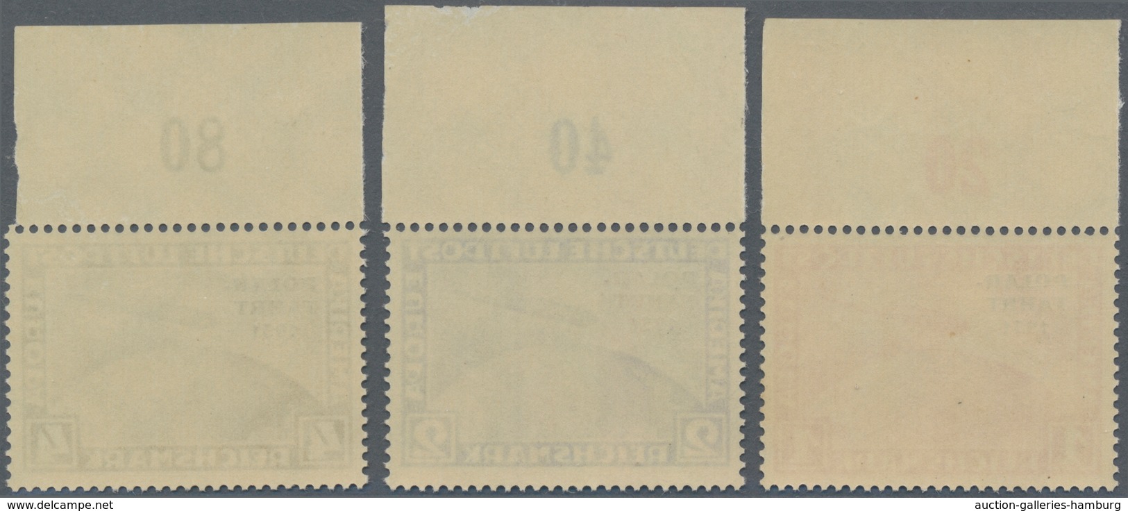 Deutsches Reich - Weimar: 1931, Polarfahrt, Postfrischer, Ungefalteter Luxus-OR-Satz, Auch Ränder Ma - Unused Stamps