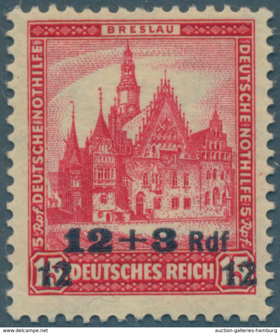 Deutsches Reich - Weimar: 12+3 Auf 15 + 5 Pfg Nothilfe Mit Dem Legndären Aufdruckfehler Rdf, Postfri - Unused Stamps