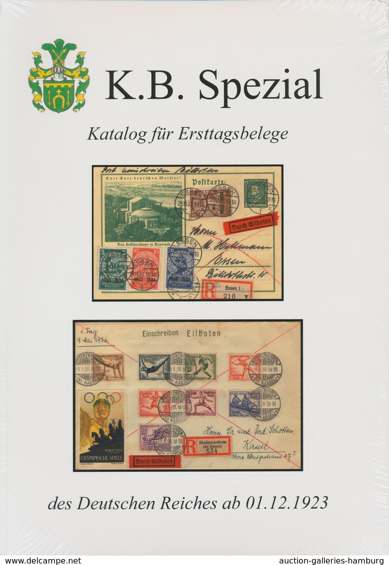 Deutsches Reich - 3. Reich: K.B.Spezial - Katalog Für Ersttagsbelege Ab 01.12.1923, Umfang- Und Inha - Sonstige & Ohne Zuordnung