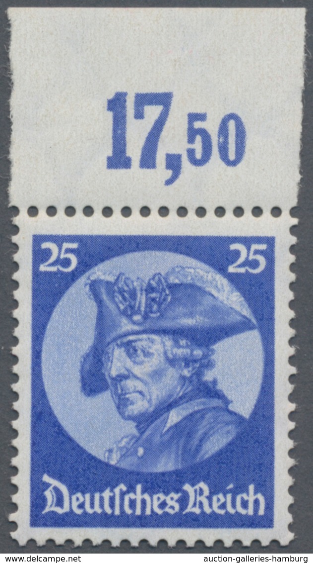 Deutsches Reich - 3. Reich: 1933, FRIDERIKUS REX 25 Pf Blau, Der Höchstwert Postfrisch Vom Ungefalte - Andere & Zonder Classificatie