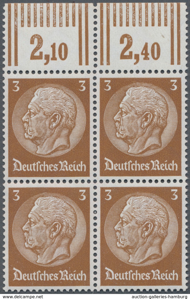 Deutsches Reich - 3. Reich: 1933, 3 Pfg. Hindenburg Braun Mit Wz. Waffeln, Einwandfrei Postfrisch Im - Sonstige & Ohne Zuordnung