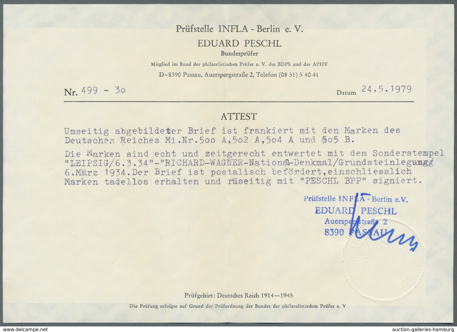 Deutsches Reich - 3. Reich: 1933, "Nothilfe Wagner", Kompletter Satz Auf Zwei Satzbriefen Mit SST "L - Otros & Sin Clasificación