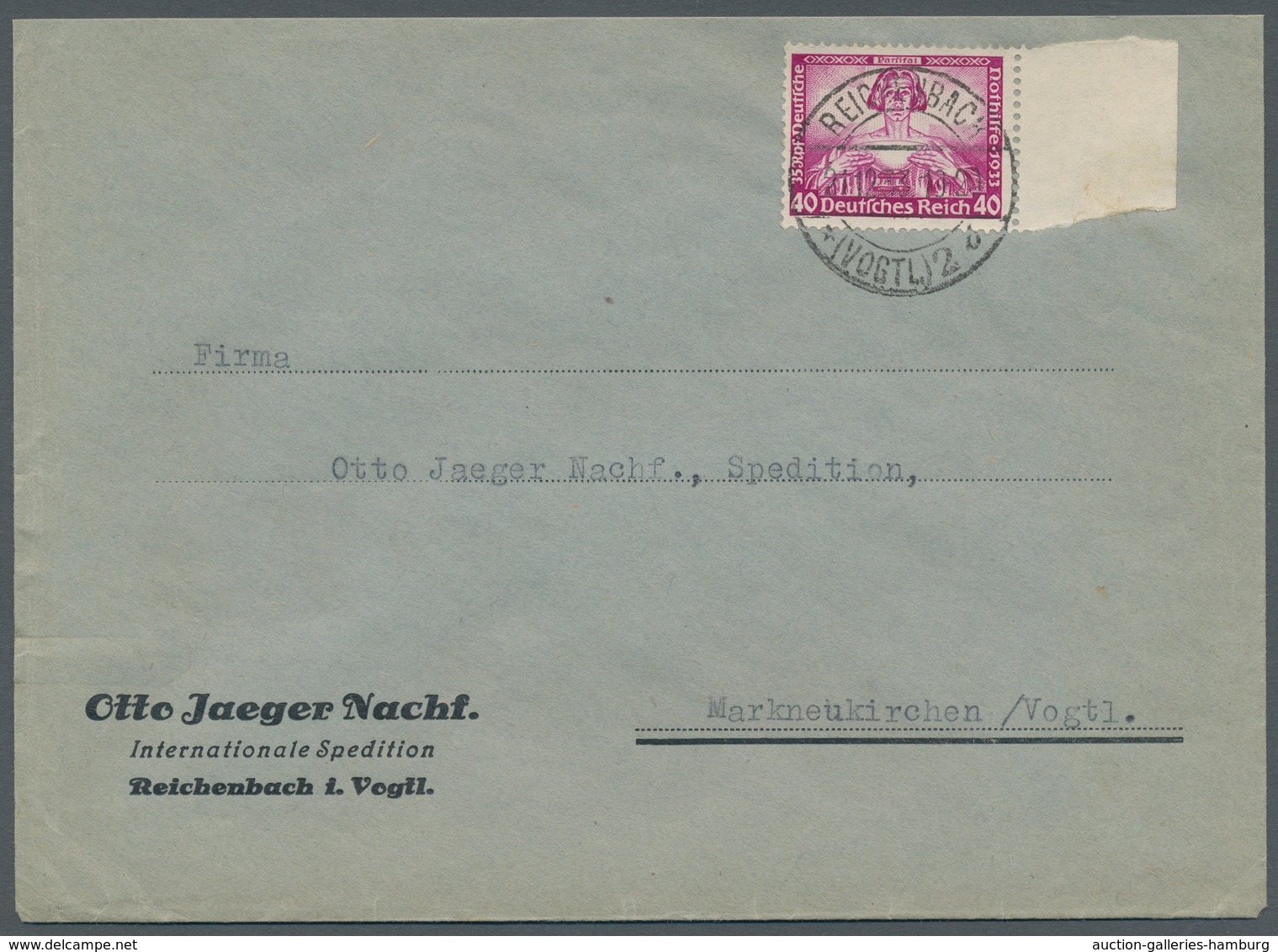 Deutsches Reich - 3. Reich: 1933, "25 Und 40 Pfg. Nothilfe Wagner", Je Als EF Auf Zwei überfrank. Br - Sonstige & Ohne Zuordnung