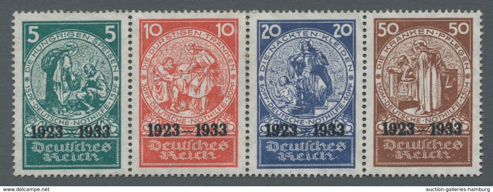 Deutsches Reich - 3. Reich: 1933, Herzstück Aus Block 2 Ohne Gummierung. - Andere & Zonder Classificatie
