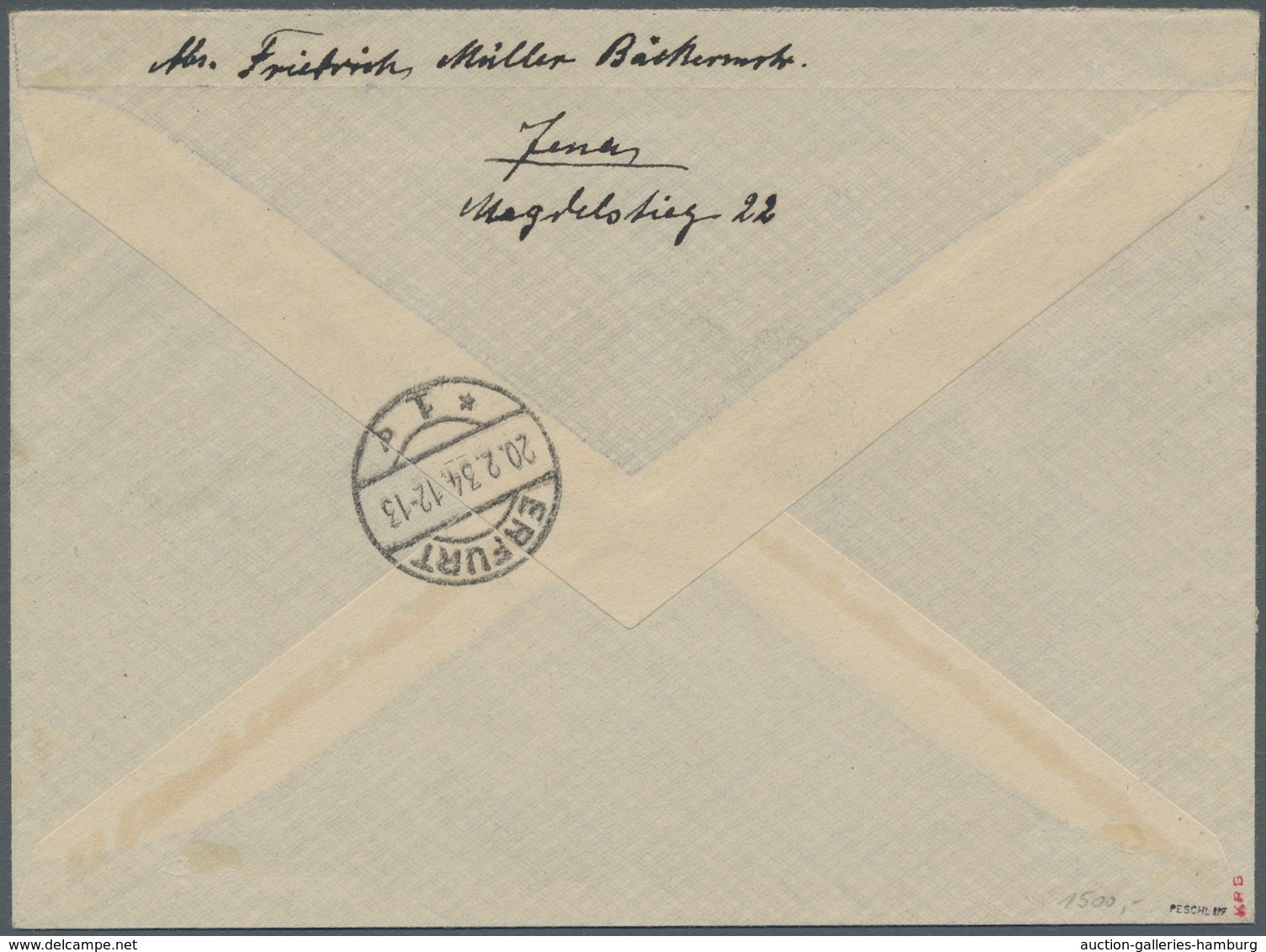 Deutsches Reich - 3. Reich: 1933, "Herzstück Aus Nothilfe-Block" Auf Um 3 Pfg. überfrank. Eil-R-Brie - Andere & Zonder Classificatie