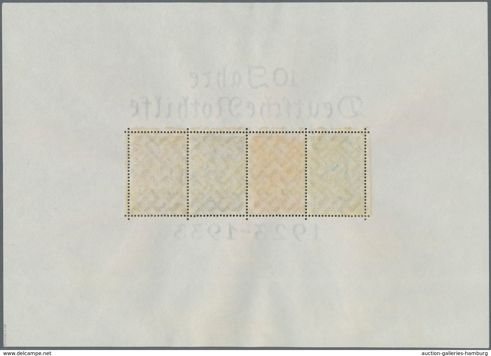 Deutsches Reich - 3. Reich: 1933. Nothilfeblock. Schneeweißer Luxusblock, Spitze Ecken, Postfrisch. - Sonstige & Ohne Zuordnung