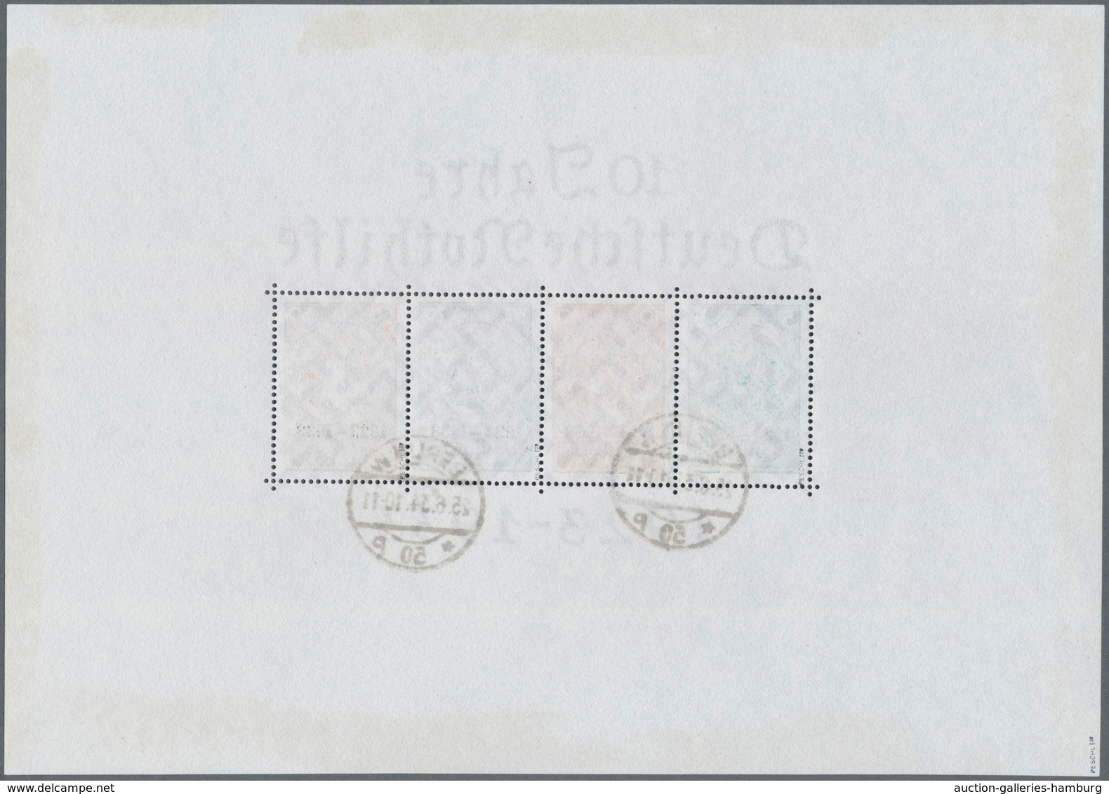 Deutsches Reich - 3. Reich: 1933/1934. Nothilfeblock. Außergewöhnlich Schön Und Glasklar Gestempelte - Other & Unclassified