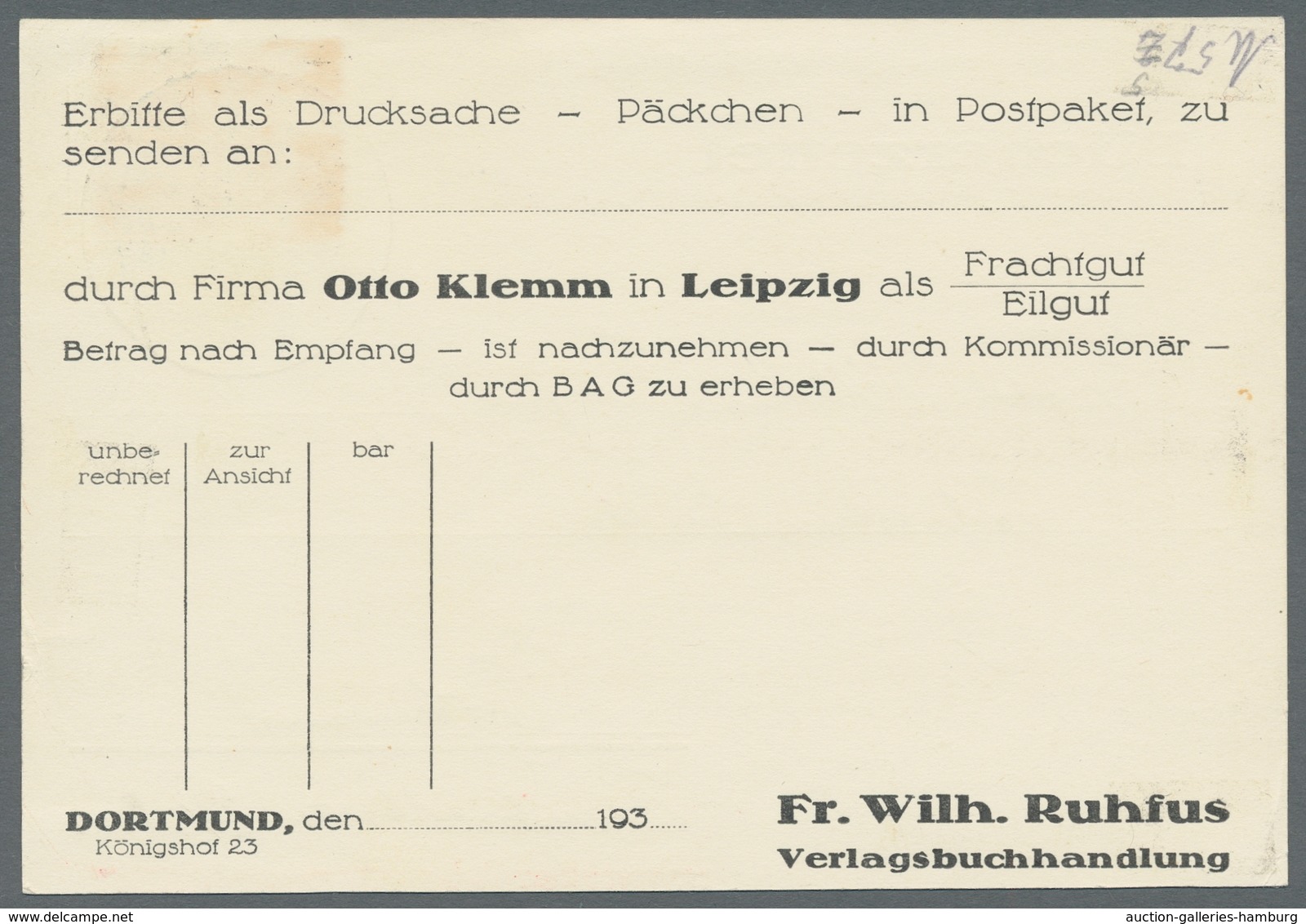 Deutsches Reich - 3. Reich: 1935, "3 Pfg. OSTROPA", Portorichtige EF Auf Bücherzettel Mit ESST Der A - Autres & Non Classés