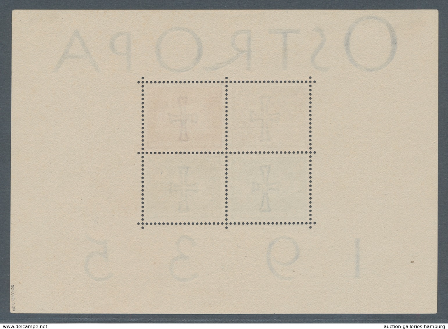 Deutsches Reich - 3. Reich: 1935, "OSTROPA"-Block, Ungebrauchter Block In Tadelloser Erhaltung, Gepr - Autres & Non Classés