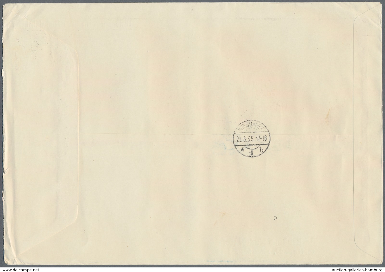 Deutsches Reich - 3. Reich: 1935, Ostropa-Block Mit Beifrankatur 8 Pfg. Hindenburg, Portogerechte Fr - Sonstige & Ohne Zuordnung