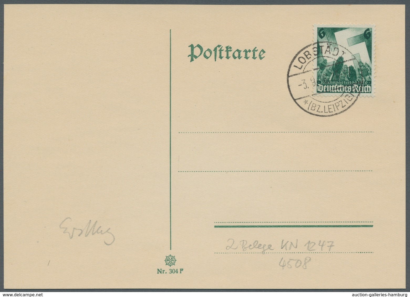 Deutsches Reich - 3. Reich: 1936, Parteitag, Beide Werte Auf Zwei Blanko FDC, 1x A. Karte, 1x A. Ums - Other & Unclassified