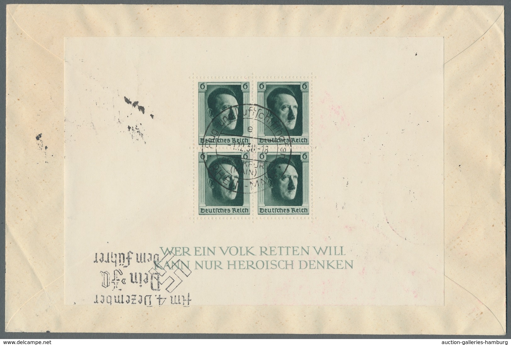 Deutsches Reich - 3. Reich: 1938, "Braunes Band Mit Senkr. Und Parteitag Mit Waag. Gummiriffelung", - Sonstige & Ohne Zuordnung